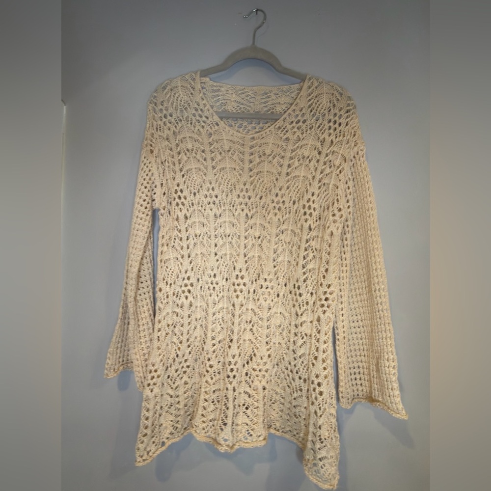 Elegant Cream Knit Mini Dress
